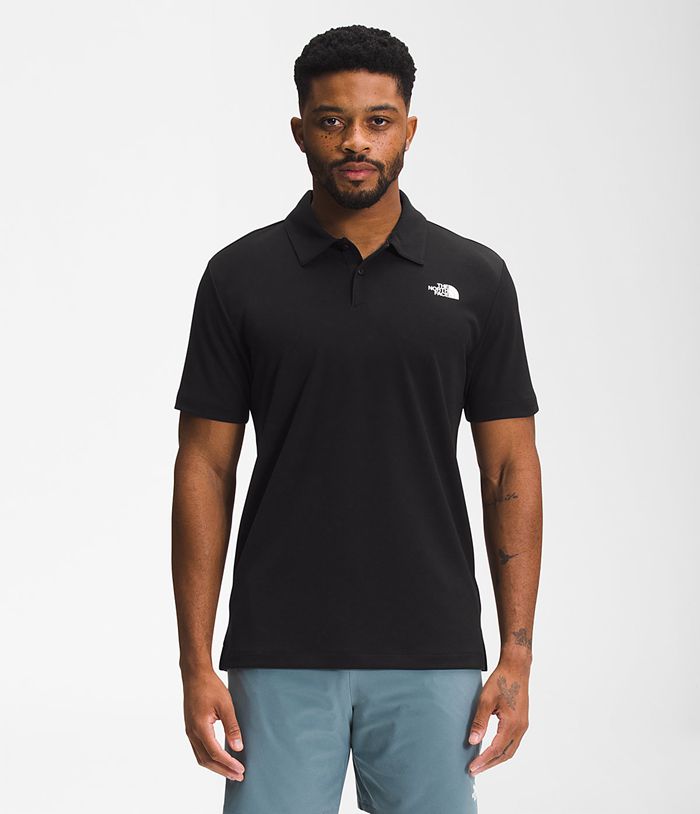 The North Face Mens T-Shirts Wander Polo 718EXDPOS - Black